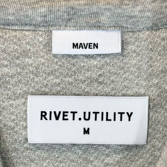 NWOT Rivet Utility Lightweight Heather Gray Maven French Terry Jumpsuit Romper M - Picture 7 of 16